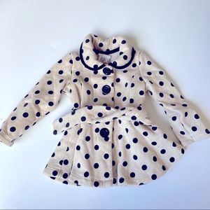 lilly wicket polkadot peacoat